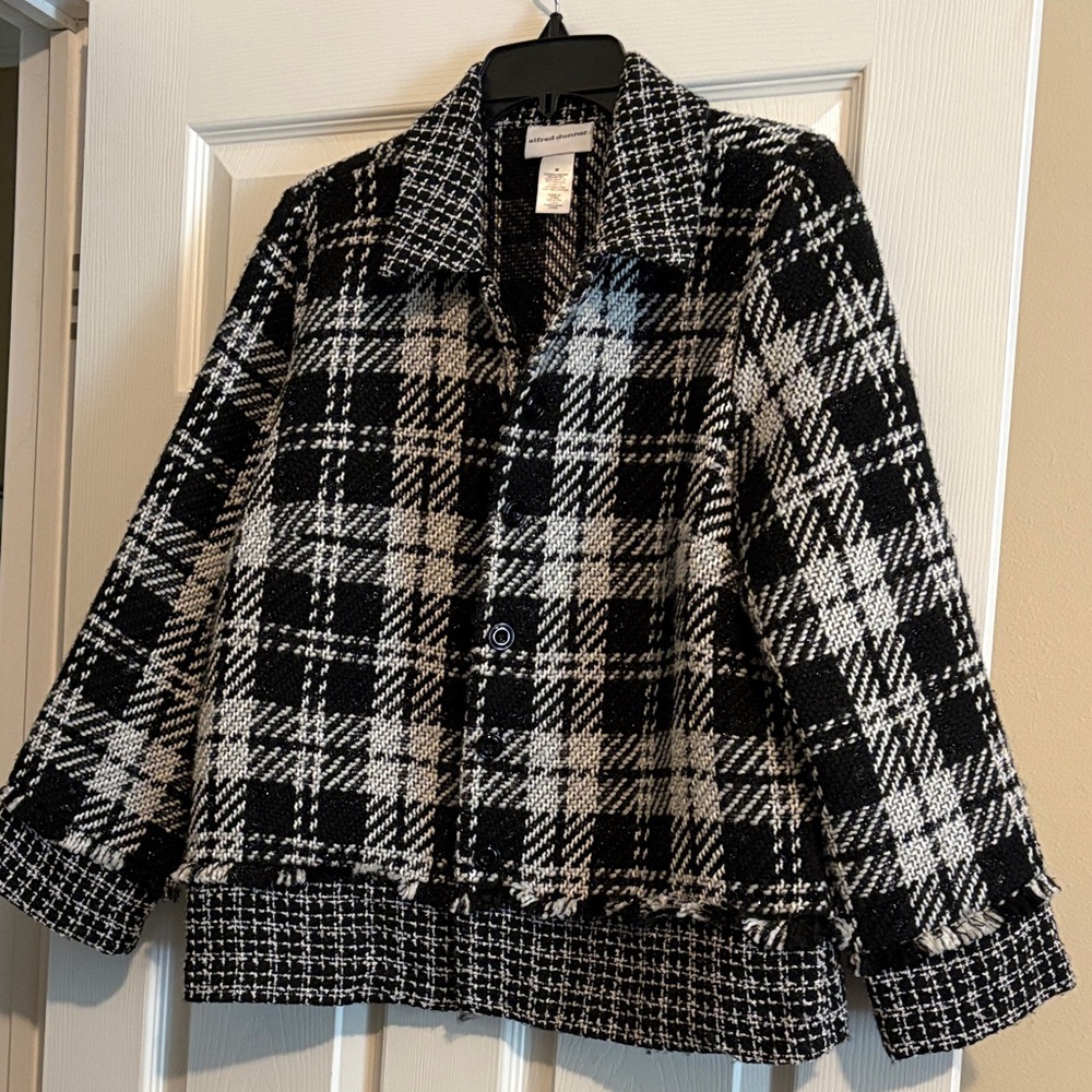 Alfred Dunner Monochrome Tweed Jacket